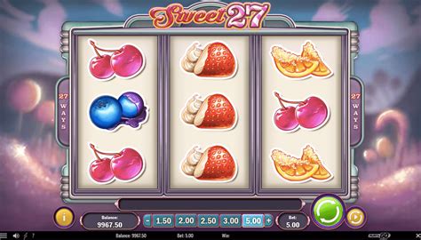 Sweet 27 spins  Sweet 27 is a truly tasty slot machine released on 28/06/2017 by Play'n GO